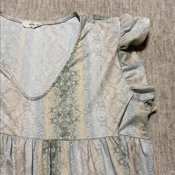 Entro Multicolor Ruffle Sleeve Blouse - Picture 3 of 4